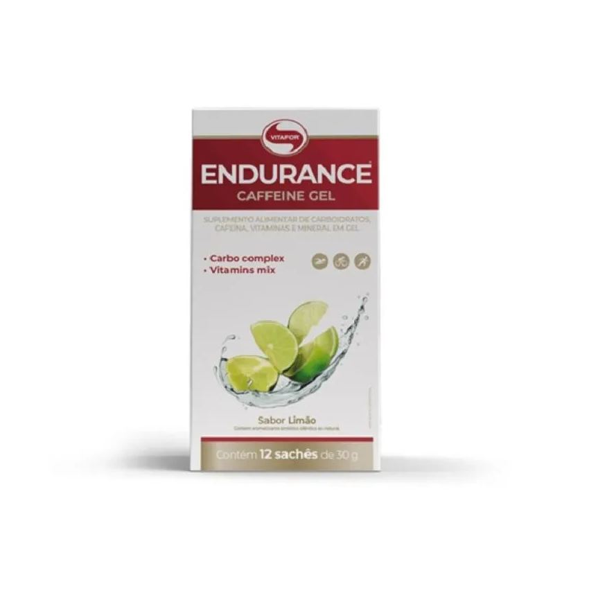 Vitafor Endurance Caffeine Gel (360g - 12 Saches) - Sabor: Limão