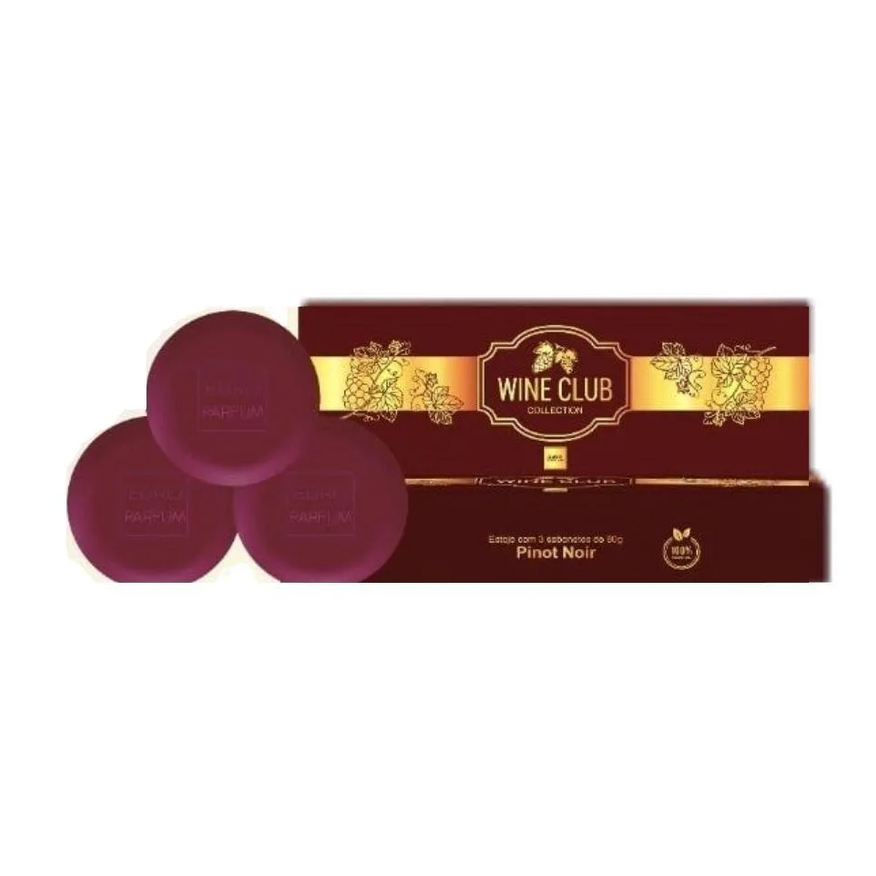 Euro Kit Sabonetes Wine Club Pinot Noir ( 3 X 80g Cada ) - Parfum
