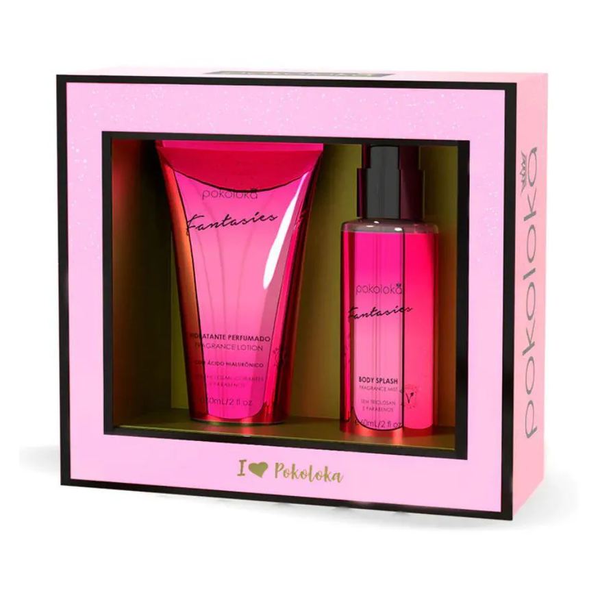 Pokoloka Kit Pokosecret Fantasies ( Body Splash 60ml + Loção Hidratante 60ml )