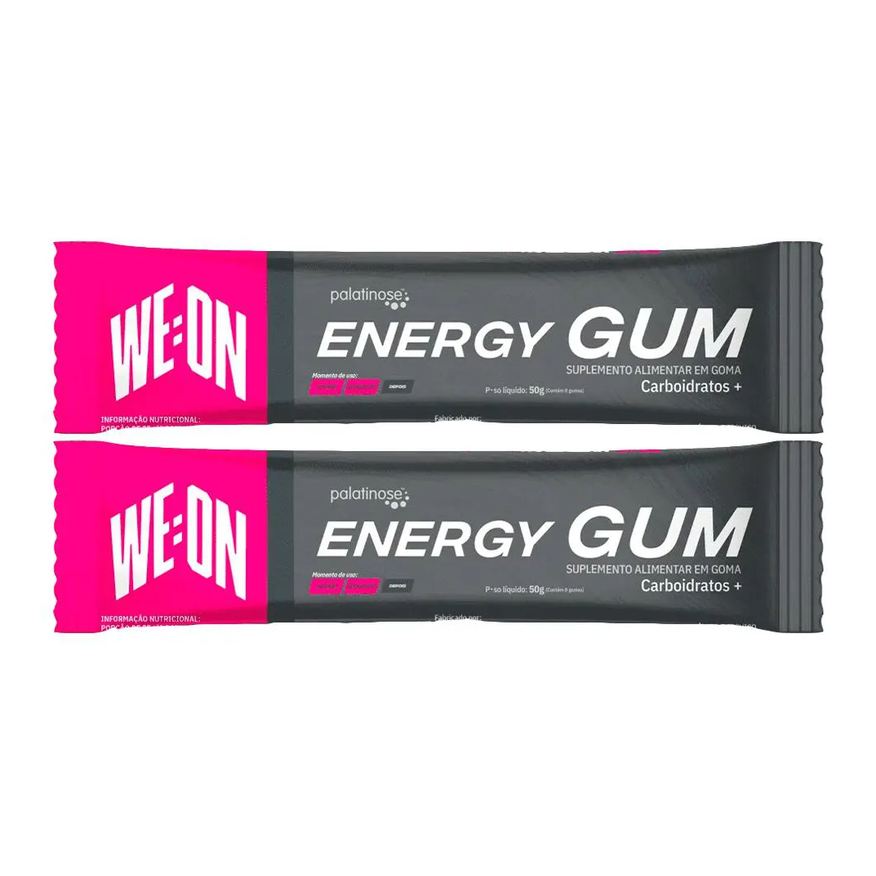 We On Kit 2X Energy Gum 50g Cada We:On - Framboesa
