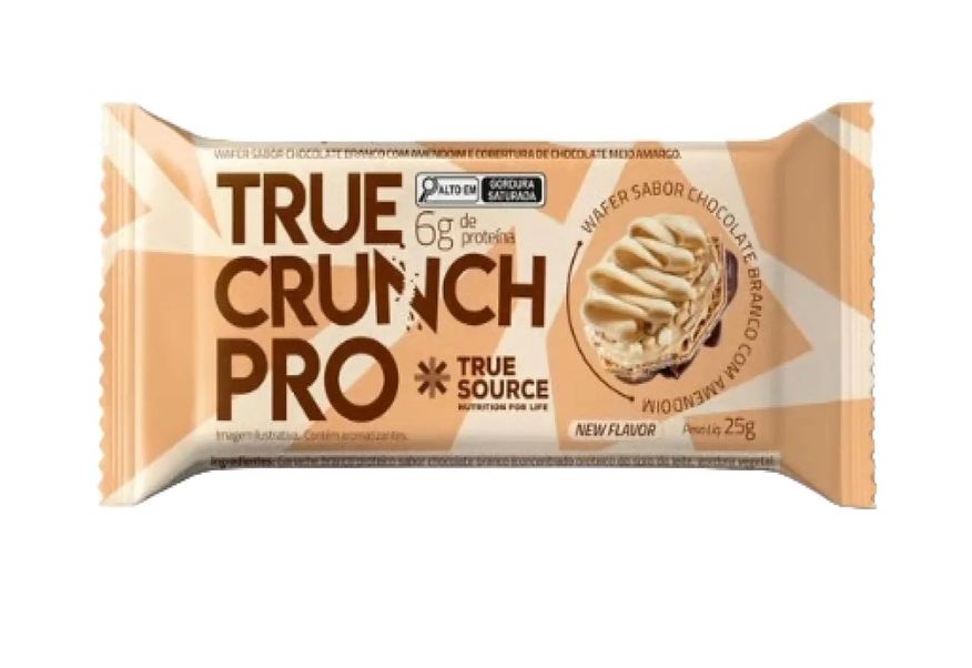 True Wafer Proteico Crunch Pro Chocolate Branco True Source 25g