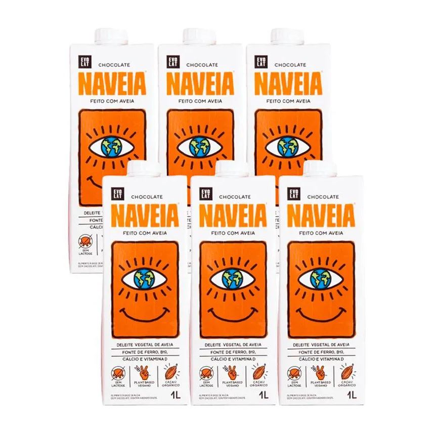 Naveia Kit 6x: Bebida Vegetal de Aveia Chocolate 1l