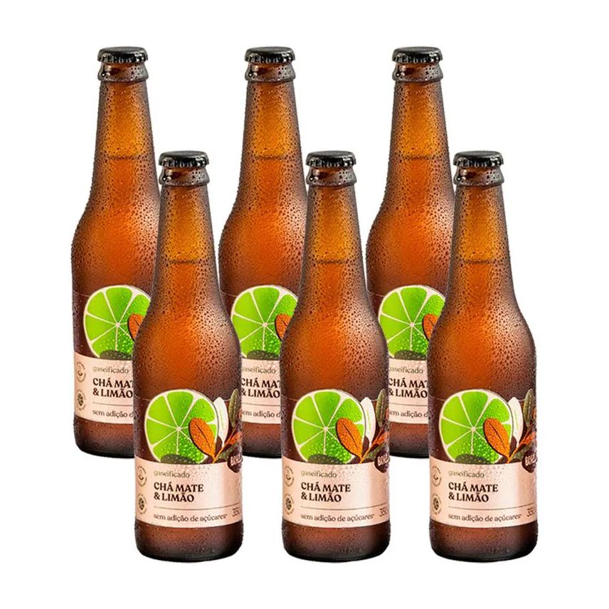 Brazô Kit 6x: Chá Mate com Limão Gaseificado 350ml