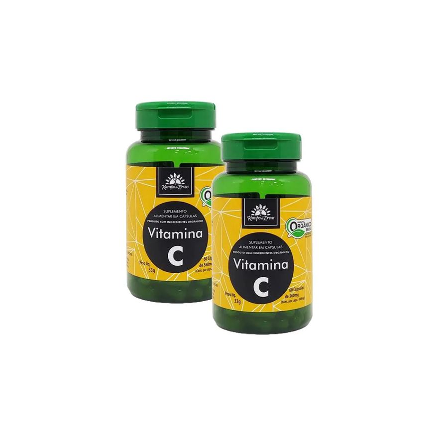 Kampo de Ervas Kit 2x: Vitamina C 430mg Orgânica 60 cápsulas