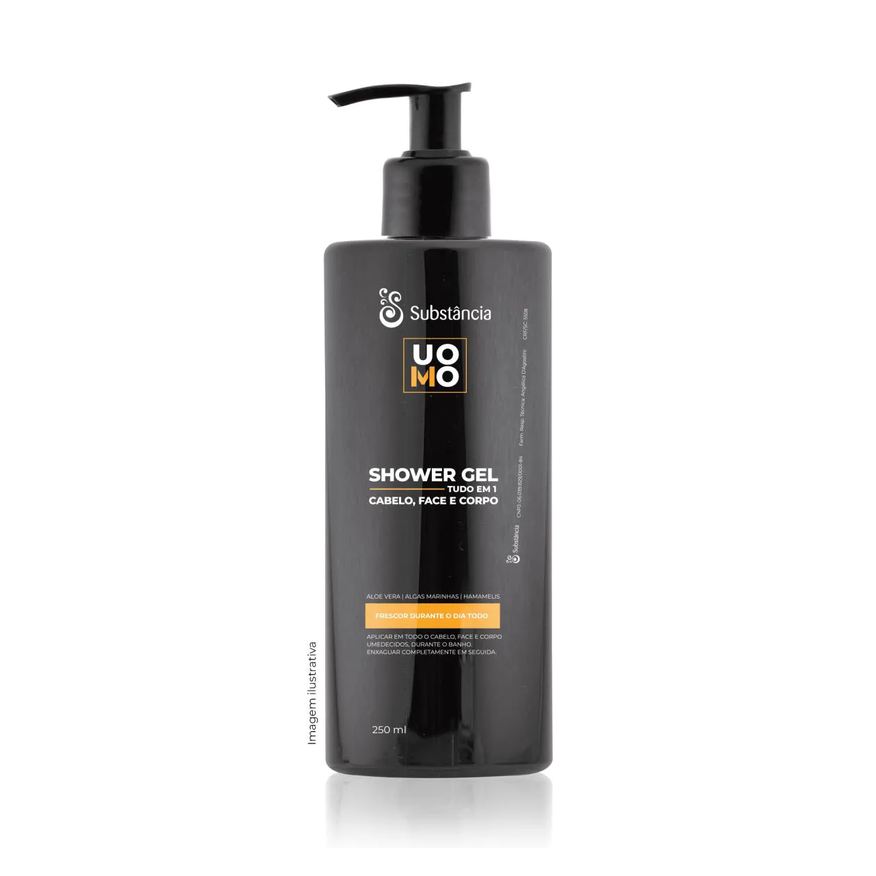 Substância Uomo Shower Gel Tudo Em 1 - Face, Corpo, Cabelos E Barba - 250ml