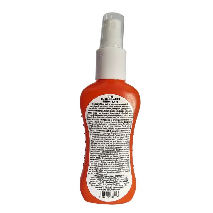de Repelente Insetos Spray Adeus Mosquito Bem Estar Casa Abelha Rainha 120ml