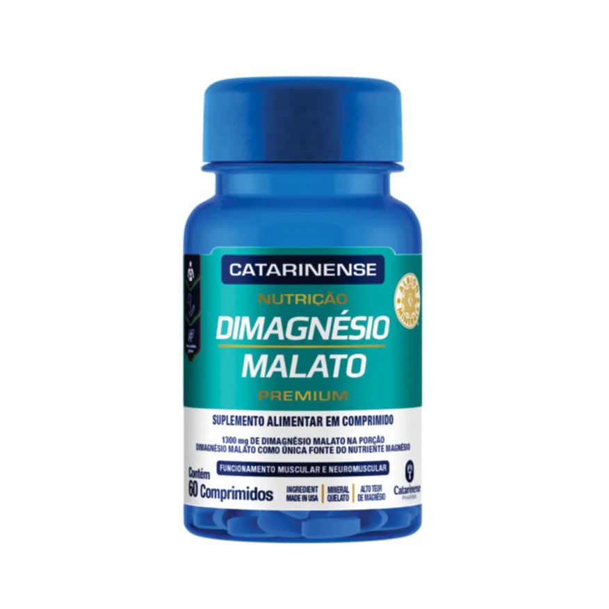 Catarinense Dimagnésio Malato Premium Nutrição 60 comprimidos