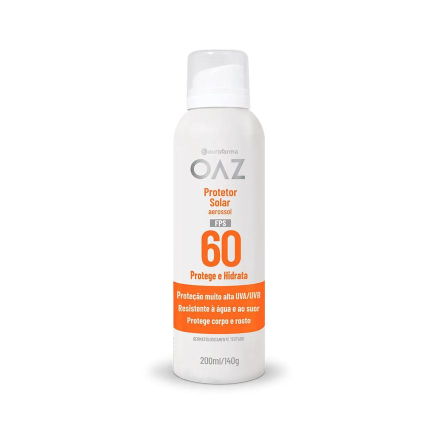 OAZ Protetor Solar Rosto e Corpo FPS 60 Aerossol 200ml