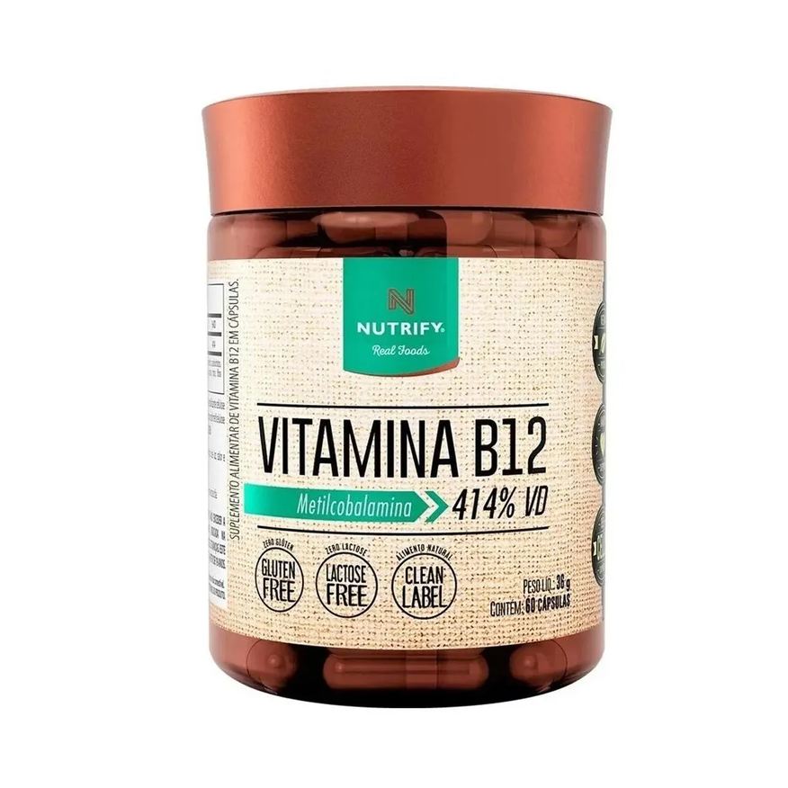 Nutrify Real Foods Vitamina B12 60 cápsulas - sem Sabor - Nutrify 60 cápsulas