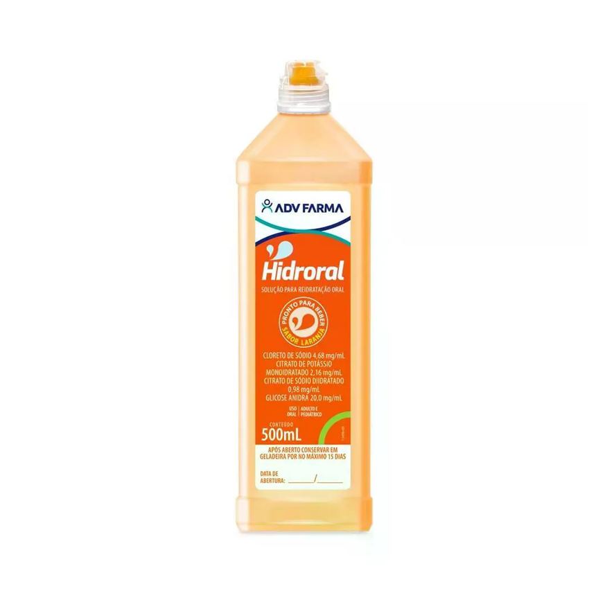 Adv Soro para Reidratacao Oral Hidroral 500ml Laranja