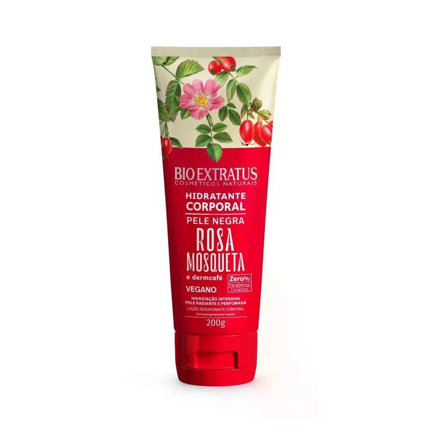 Bio Extratus Hidratante Pele Negra Rosa Mos. e Dermcafé 200g