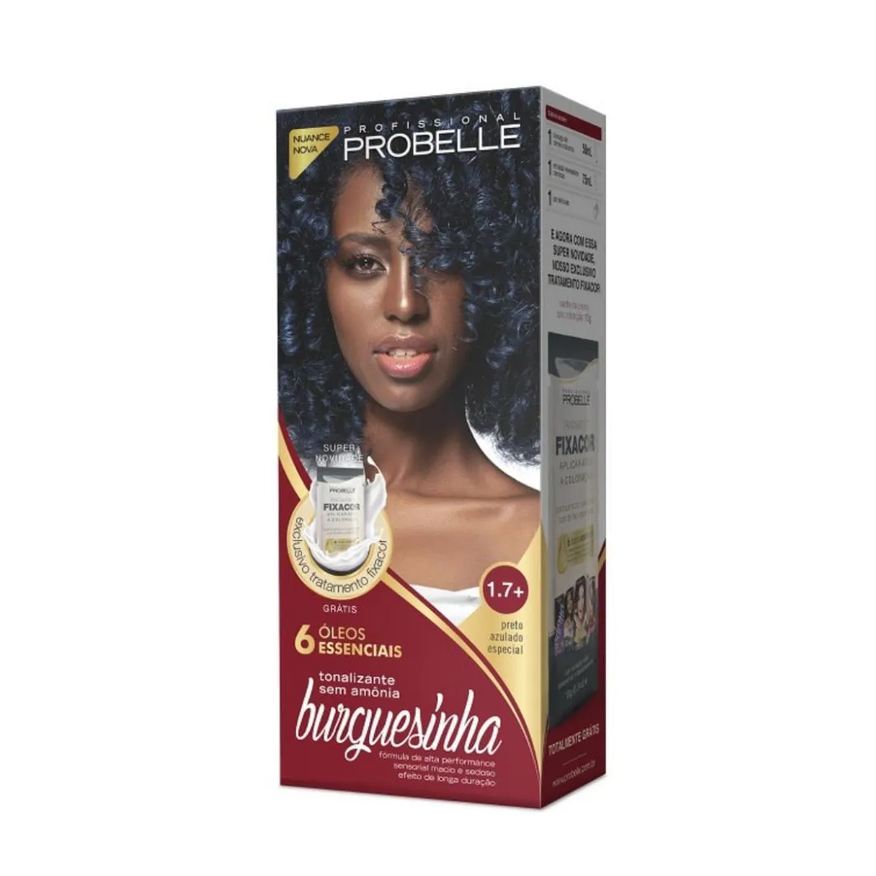 Probelle Tintura Burguesinha sem Amonia 1.7 Preto Azulado