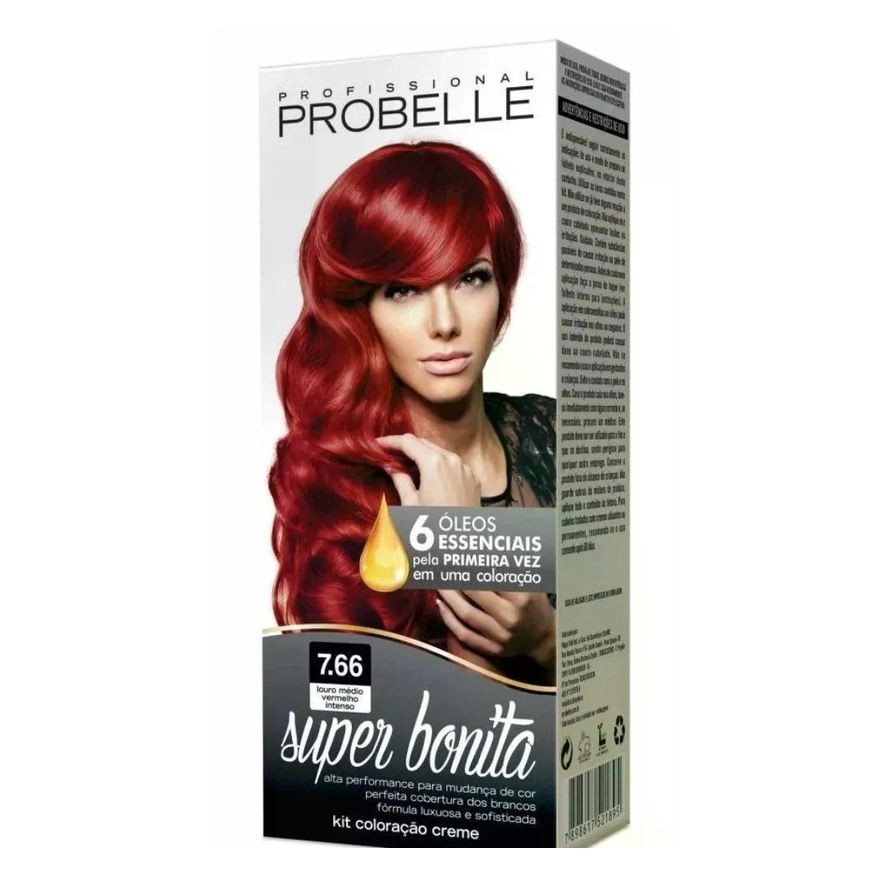 Probelle Tintura Burguesinha 7.66 Louro Medio Vermelho