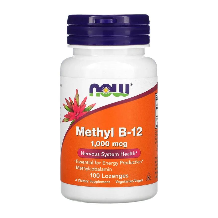 Now Foods Metil B12 (methyl B-12) 1,000mcg 100 Lozenges