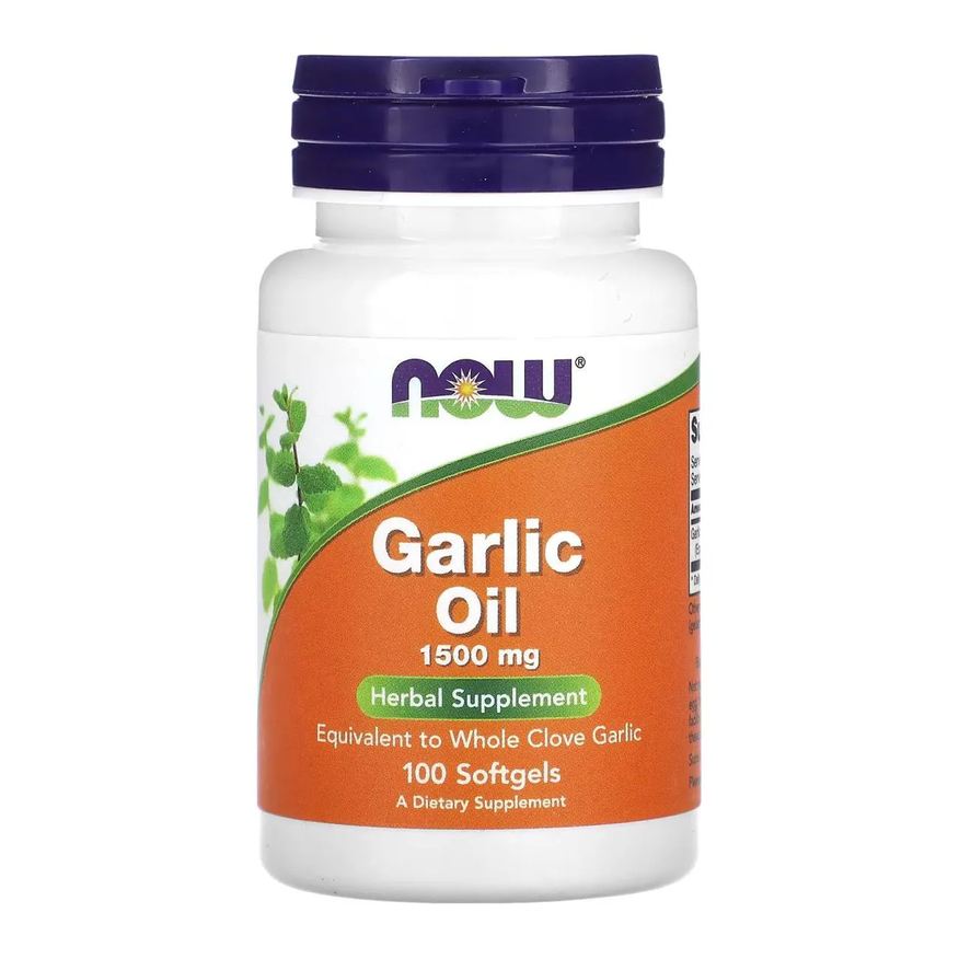 Now Foods Oleo de Alho ( Garlic Oil ) 1500mg 100 Capsulas Softgels