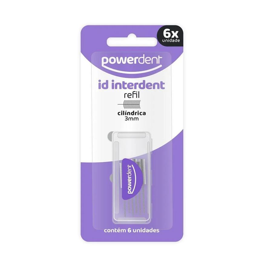 Powerdent Refil Cilindrico Interdental 03mm Power Dent 6un