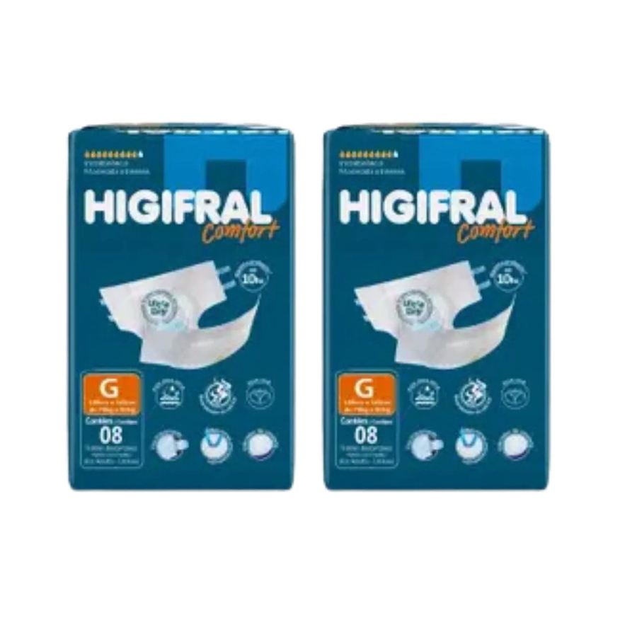 Higifral Kit C2 Fralda Adulto Comfort Tam G