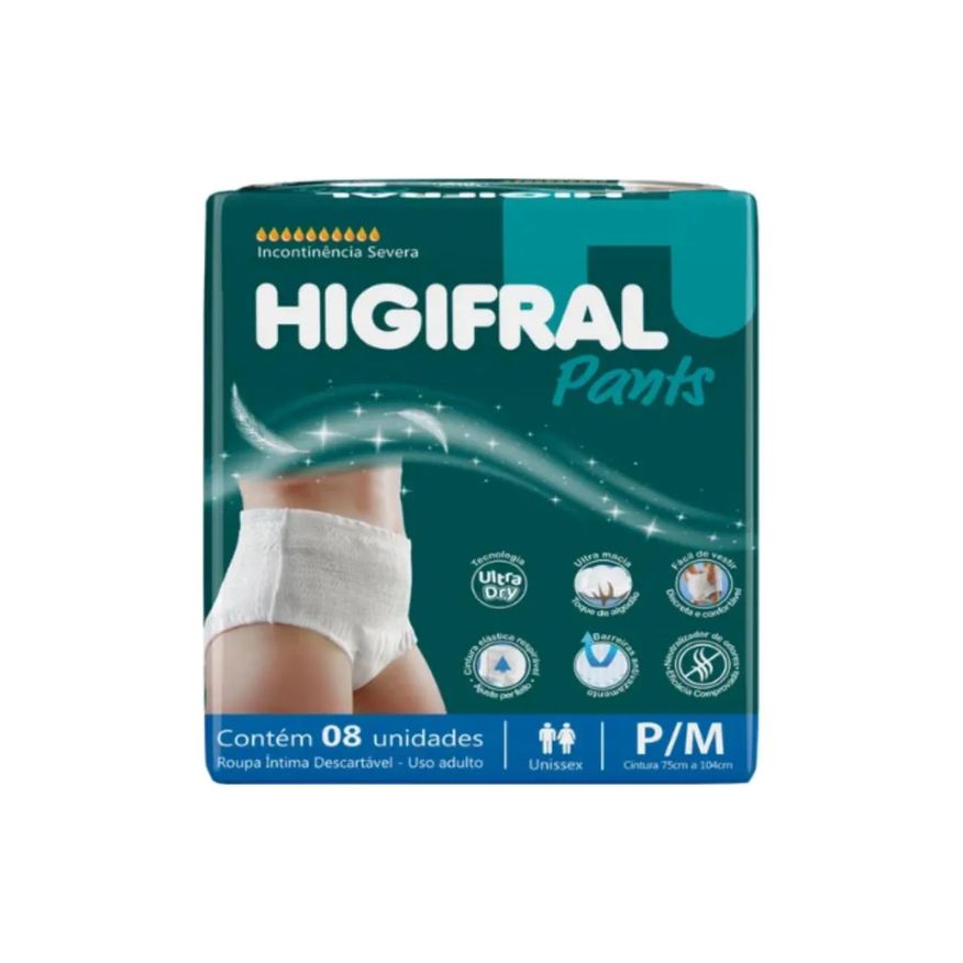 Higifral Roupa Íntima Fralda Unissex P/m Adulto C8 Pants