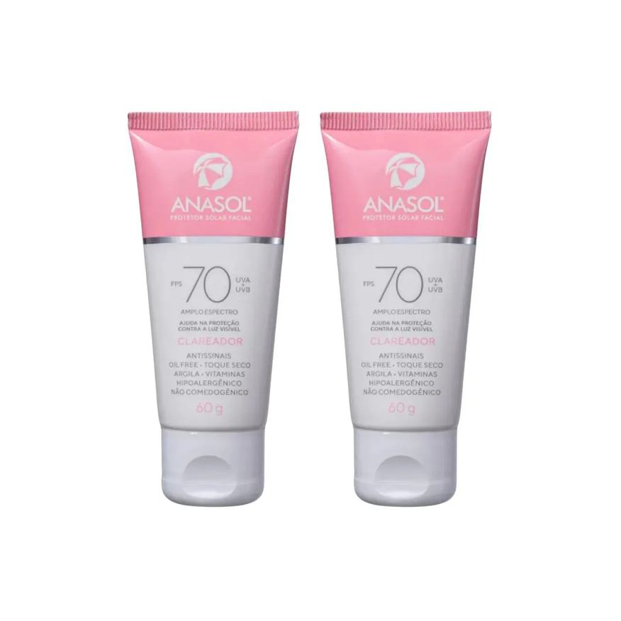 Anasol Kit C2 Protetor Facial Fps70 Clareador 60g