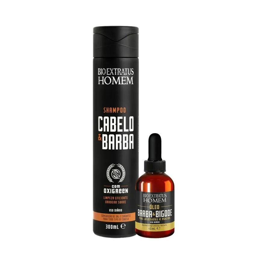 Bio Extratus Kit Homem 1 Shampoo 300ml 1 Óleo 40ml
