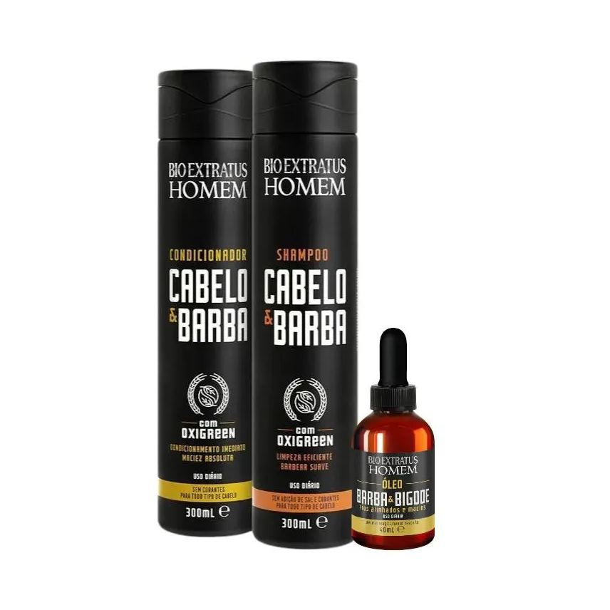 Bio Extratus Kit Homem 1 Shampoo 300ml 1 Condicionador 300ml 1 Óleo 40ml
