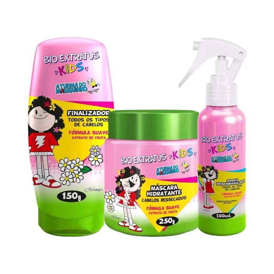 Bio Extratus Kit Infantil Finalização Kids 1 Máscara 240g 1 Finalizador 150g 1 Spray 150ml