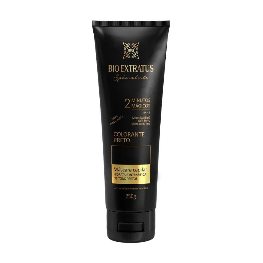 Bio Extratus Mascara Colorante Preta Reaviva A Cor e Trata 250g