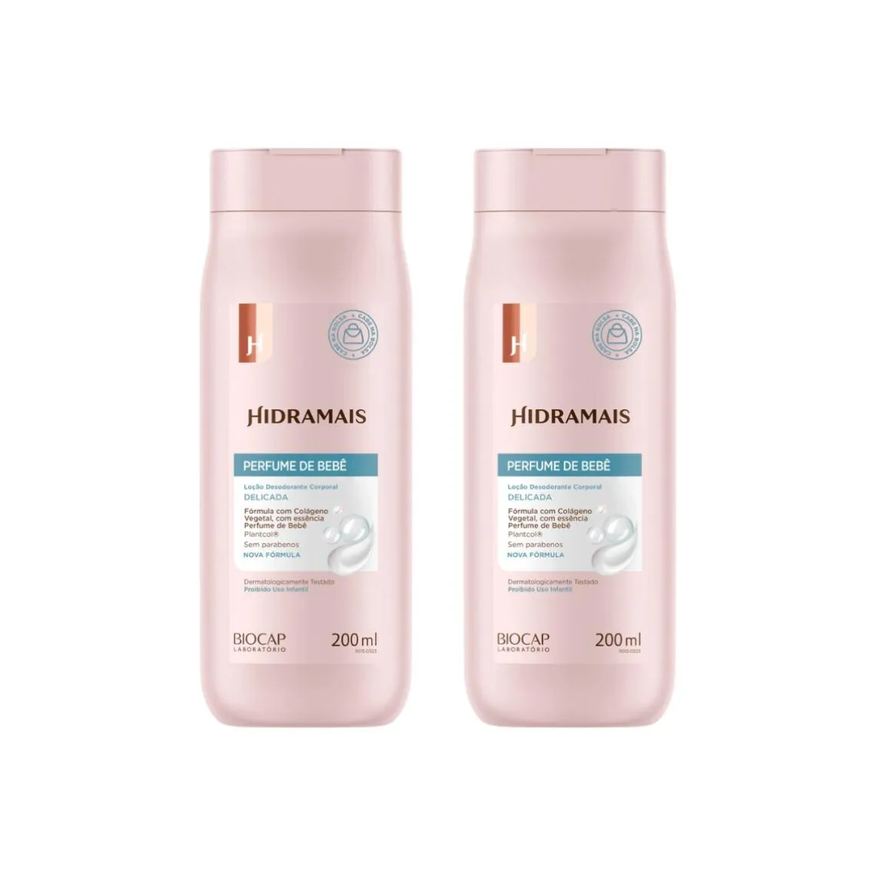 Hidramais Hidratante Corporal 200ml Perfume Bebe - Kit C/2un
