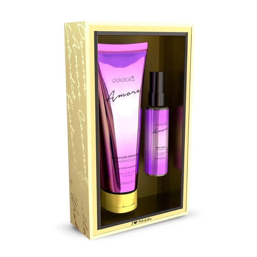 Pokoloka Kit Loka Gold Amore ( Loção Hidratante 240ml + Body Splash 60ml )