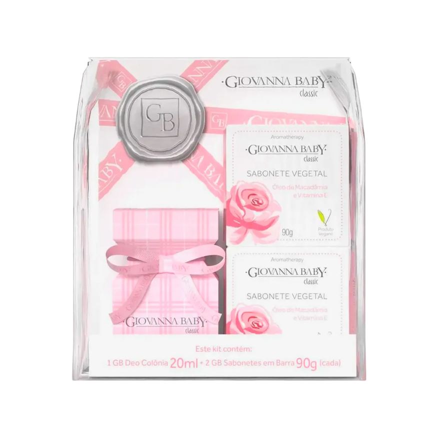 Giovanna Baby Kit Classic Colônia 20ml + 2 Sabonetes Vegetais 90g