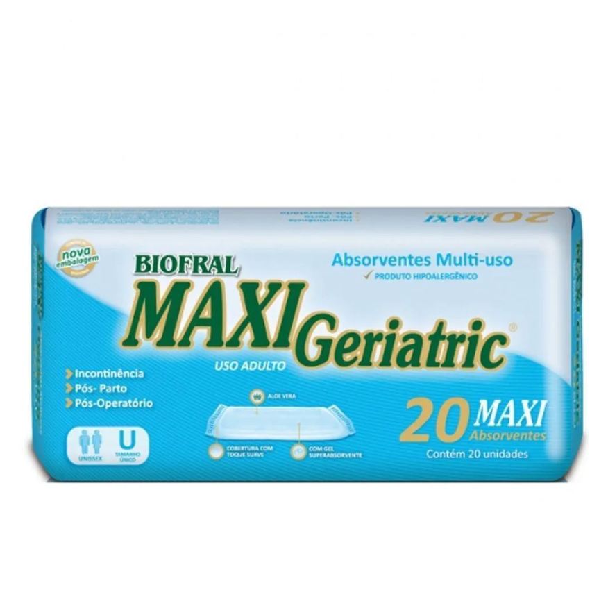 Biofral Absorvente Geriátrico Maxi com 20 unidades