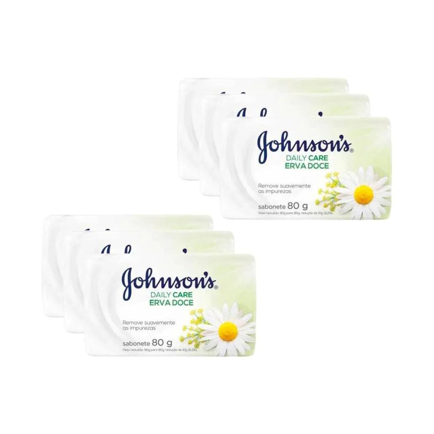 Johnson & Johnson Kit Sabonete Johnson´s Daily Care Erva Doce 80g C/6un