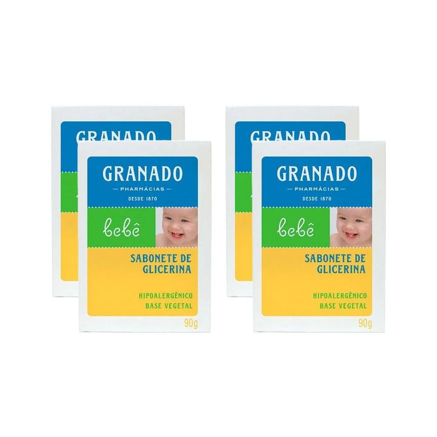 Granado Kit Sabonete Infantil Glicerinado 90g C/4un