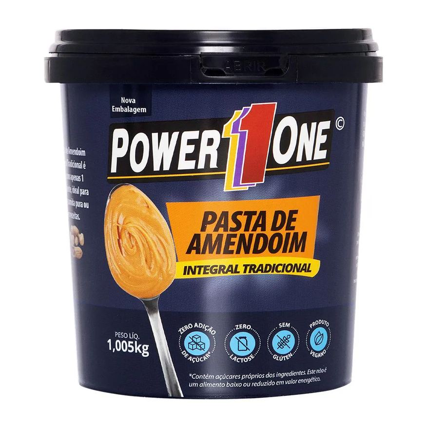 Power1one Pasta de Amendoim 1kg - Normal Lisa