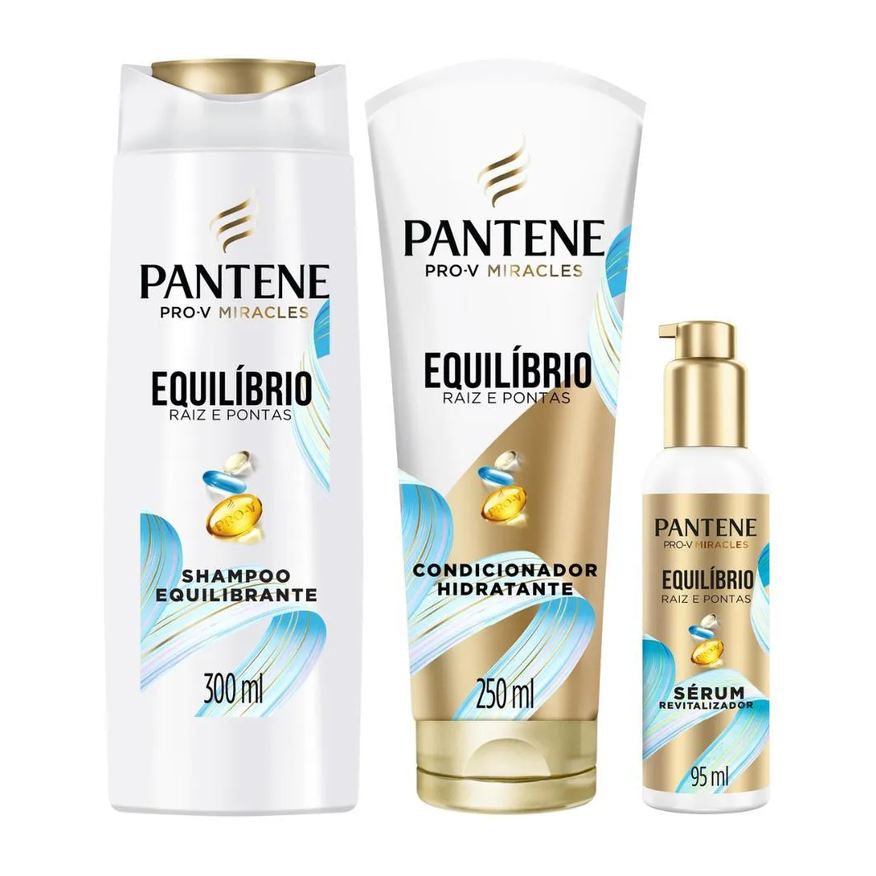 Pantene Shampoo Eq 300ml + Condicionador 250ml + Serum