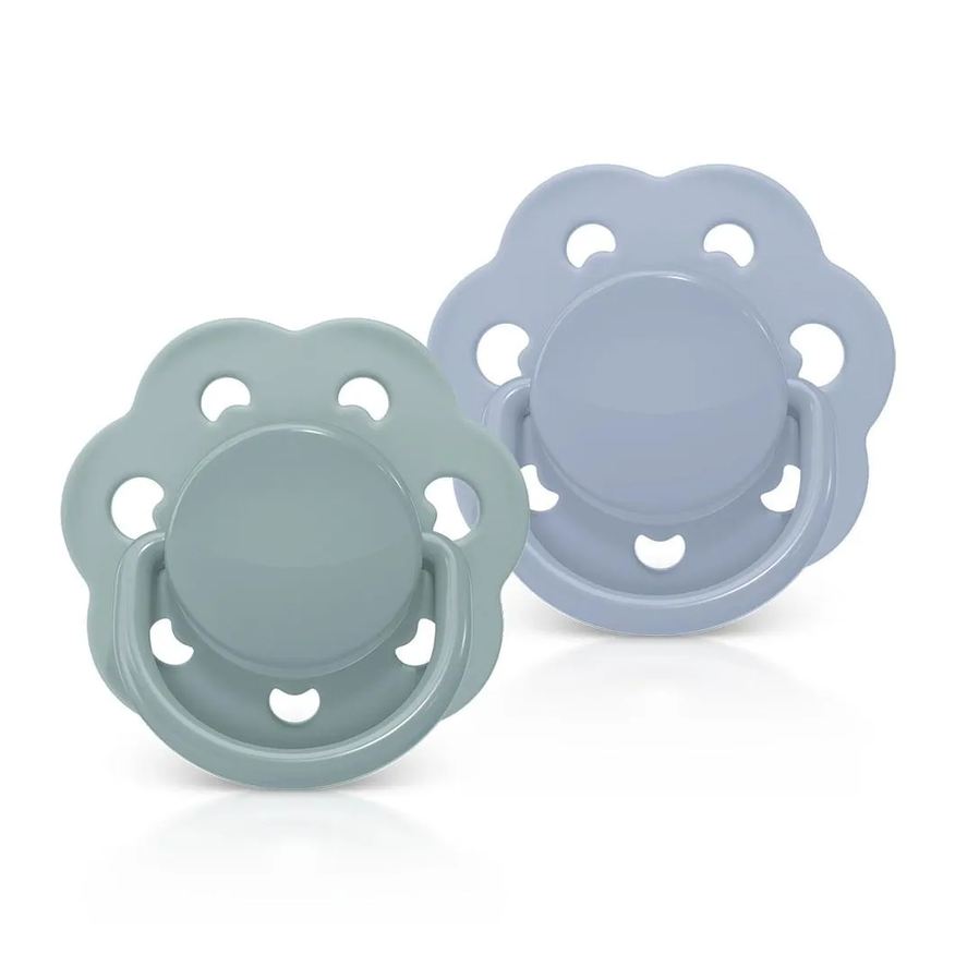 Lillo Kit 2 Chupetas Candy Bico Redondo em Silicone 6M+ Azul
