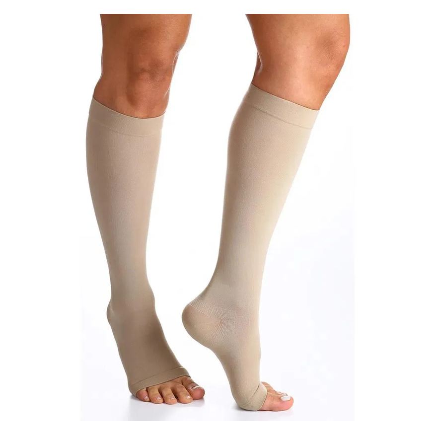 SIGVARIS MEIA SELECT COMFORT PREMIUM 3/4 862 20-30 MMHG PONTEIRA ABERTA Natural M2