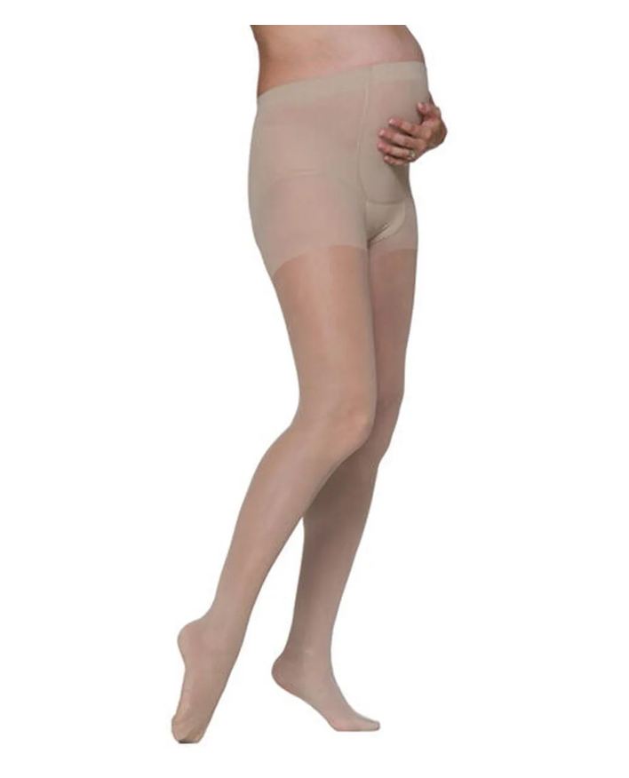 Sigvaris Meia Calça Gestante Audace 120B 15-20 Mmhg Ponteira Fechada a Preto