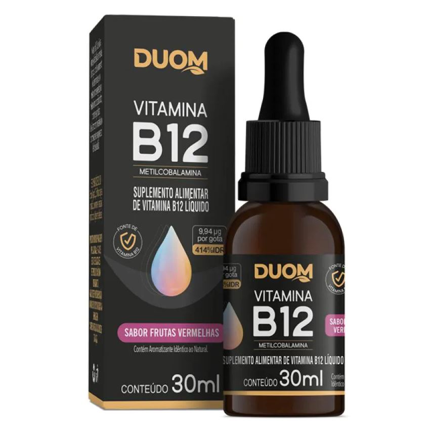 Duom Vitamina B12 Gotas 30ml Frutas Vermelhas