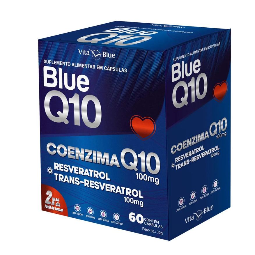 Vita Blue Blue Q10 Coenzima Q10 100mg C/60 cápsulas