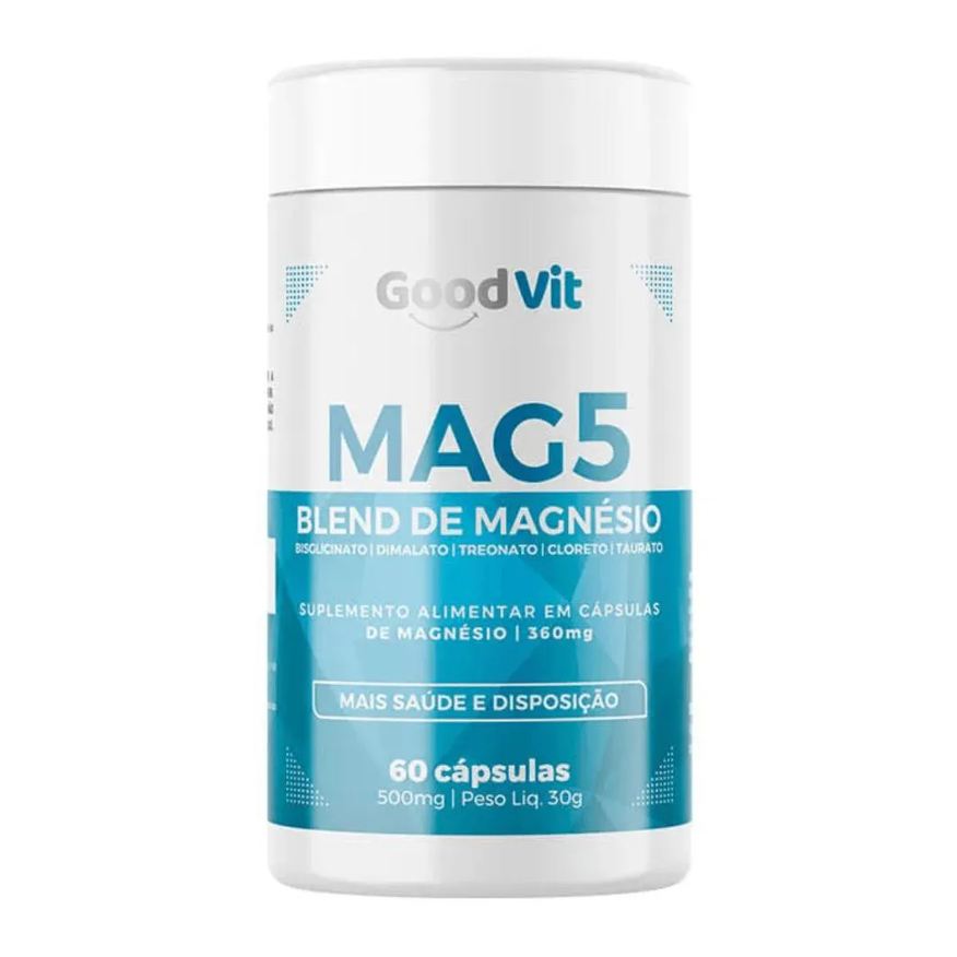 Good Vit Mag5 Blend de Magnésio 500mg C/60 cápsulas