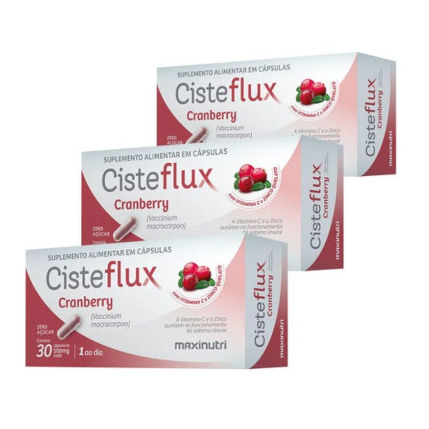 Maxinutri Kit 3x - Cisteflux Cramberry 500mg (30caps)