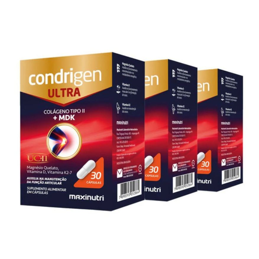 Maxinutri Kit3x-condrigen Ultramdk (colág. Tipo Ii+ Mdk )30cáps.