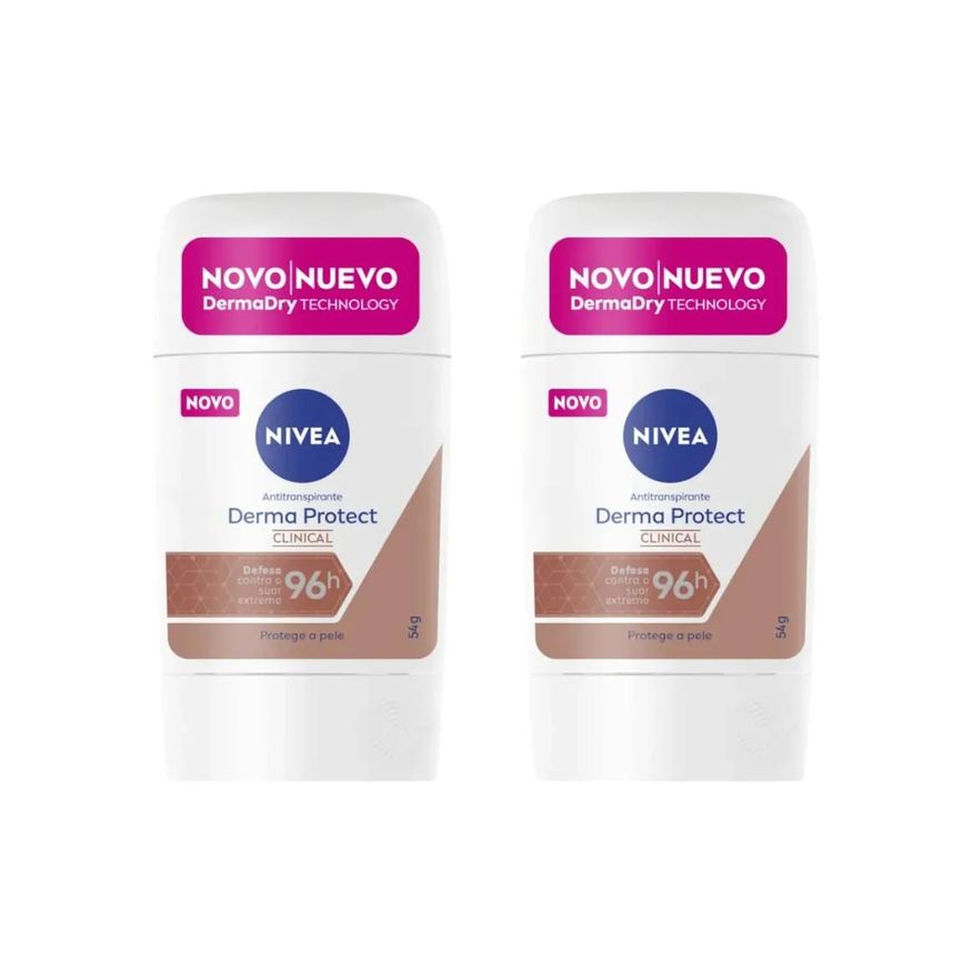 Nivea Desodorante Clinical Gel 54g Fem Derma Protect - 2un