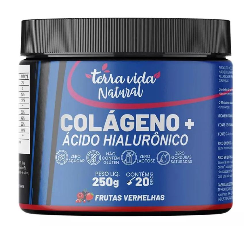Terra Vida Natural Colágeno Peptídeos com Ácido Hialurônico + Biotina & Vitaminas