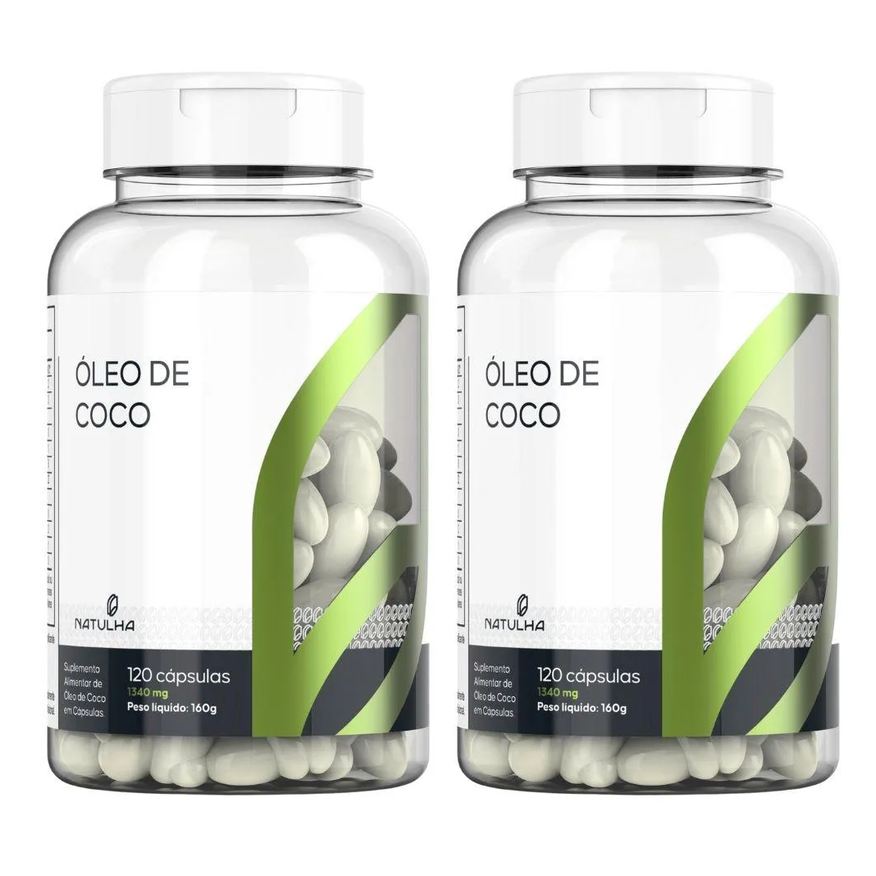 Natulha Kit 2x Óleo de Coco 1340mg 120 cápsulas