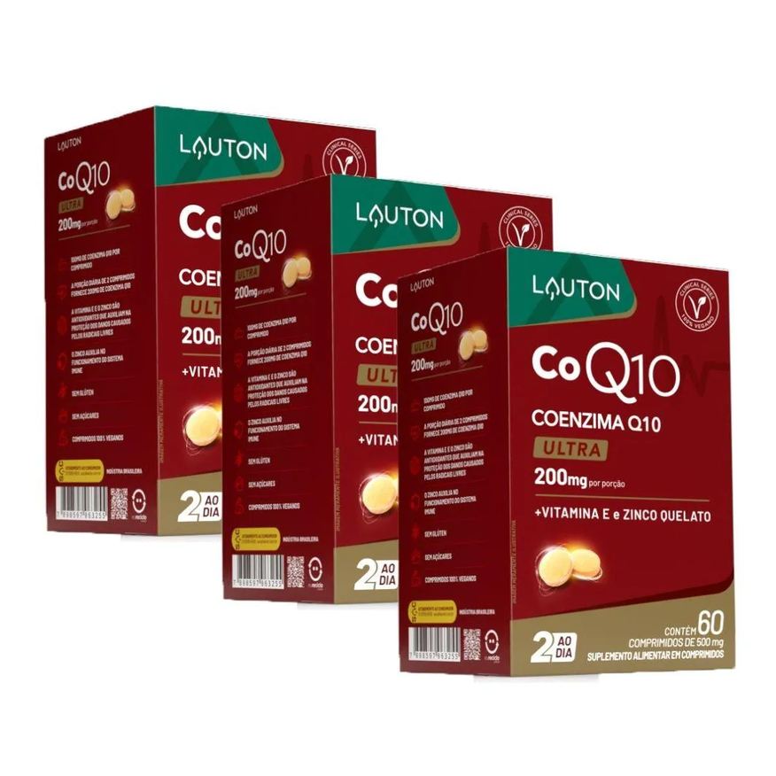 Lauton Kit 3x Coenzima Q10 Ultra 200mg 60 comprimidos