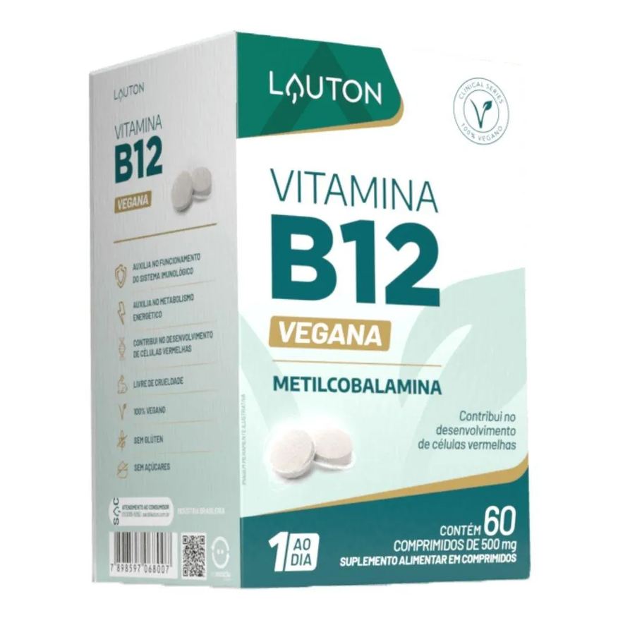 Lauton Vitamina B12 (metilcobalamina) Vegana 60 comprimidos - Luton
