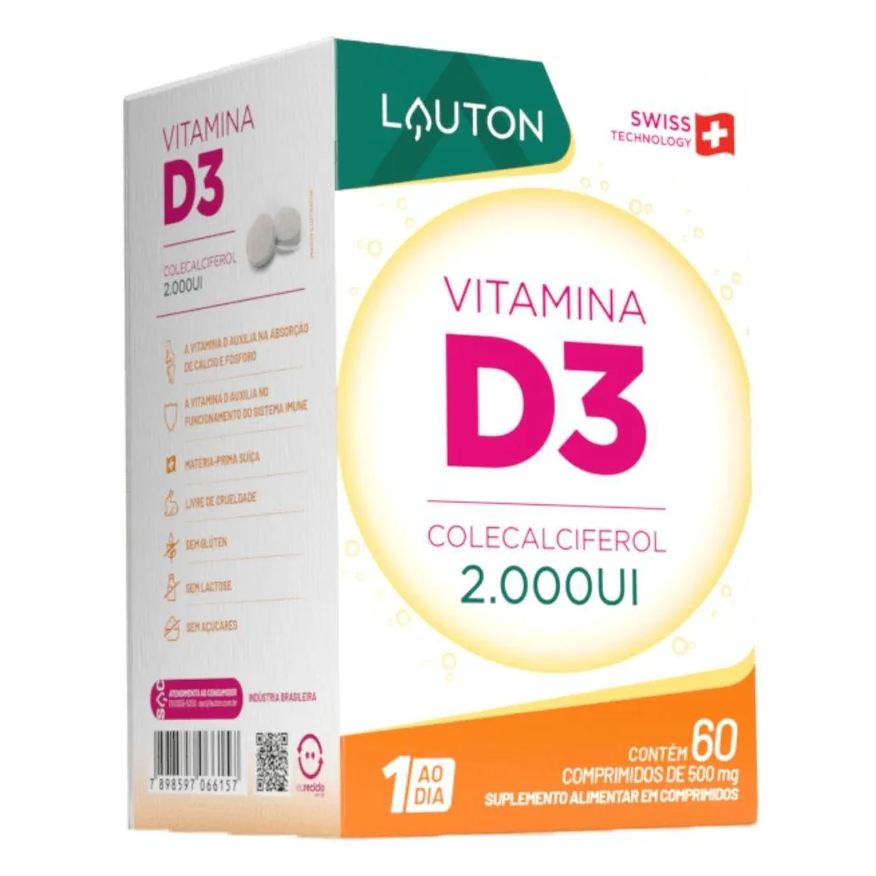 Lauton Vitamina D3 2000ui 60 comprimidos
