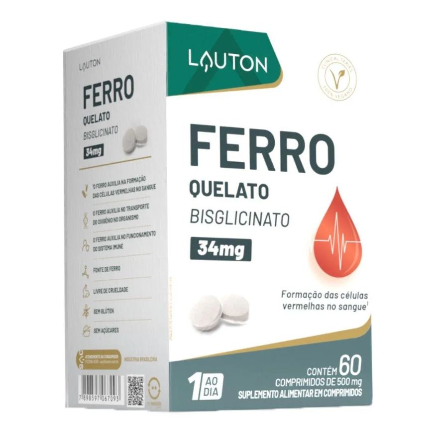 Lauton Ferro Quelato Bisglicinato 60 comprimidos